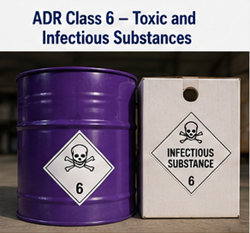 Toxické chemikálie a infekční látky přepravované s označením ADR třídy 6