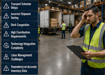 Vytížený logistický terminál čelící koordinačním a dopravním výzvám cross-dockingu