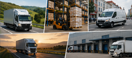 Vnitrostátní přeprava zboží s místními rozvozovými vozidly, sklady, městskou logistikou a regionálními přepravními operacemi