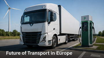 Elektrické kamiony, zelená logistika v Evropě, udržitelná doprava, budoucnost, chytré logistické technologie