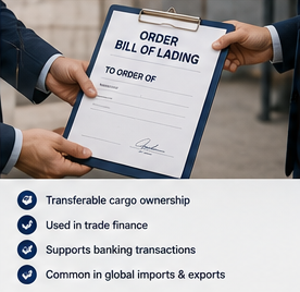 Financování mezinárodního obchodu a dokument Order Bill of Lading v nákladní přepravě