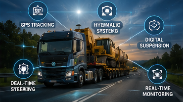 Digitální systémy a technologie GPS používané v moderních vozidlech pro těžkou přepravu