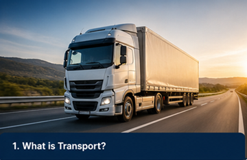Kamion přepravující zboží po evropské dálnici – koncept logistiky a dopravy