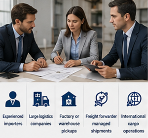 Logističtí specialisté plánující mezinárodní zásilky s použitím Incoterms EXW
