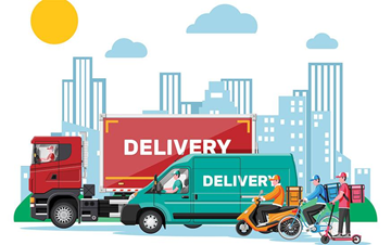 Silniční doprava pro regionální doručování: dodávky a nákladní auta v městské logistice